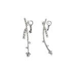 ORECCHINI ORO BIANCO PENDENTI CON ZIRCONI