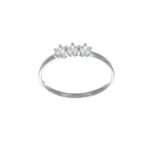 ANELLO ORO BIANCO TRILOGY CON ZIRCONI BIANCHI