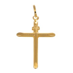 CIONDOLO ORO GIALLO CROCE