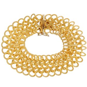 BRACCIALE ORO GIALLO TAPPETO LUCIDO SATINATO