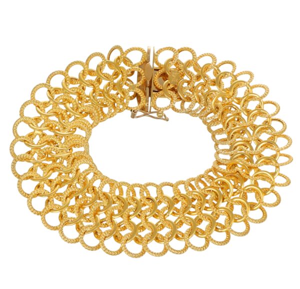 BRACCIALE ORO GIALLO TAPPETO LUCIDO SATINATO