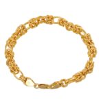 BRACCIALE ORO GIALLO NODI INTRECCIATI