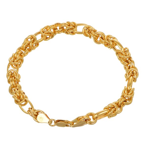 BRACCIALE ORO GIALLO NODI INTRECCIATI