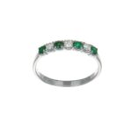 ANELLO ORO BIANCO RIVIERA SME/DIAM SOGNA GIOIELLI KT DIAM 0.05X3 KT SM 0.05X4