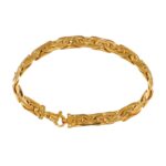 BRACCIALE ORO GIALLO LUCIDO SATINATO SEMIRIGID