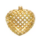 CIONDOLO ORO GIALLO CUORE FORATO
