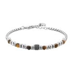 Luca Barra bracciale catena con pietre occhioditigre