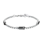 Luca Barra bracciale catena con elementi ip black neri