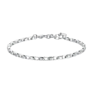 Luca Barra bracciale a catena minimal in acciaio