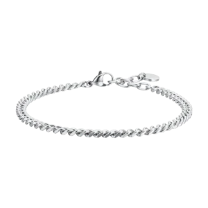 Luca Barra bracciale a catena semplice in acciaio
