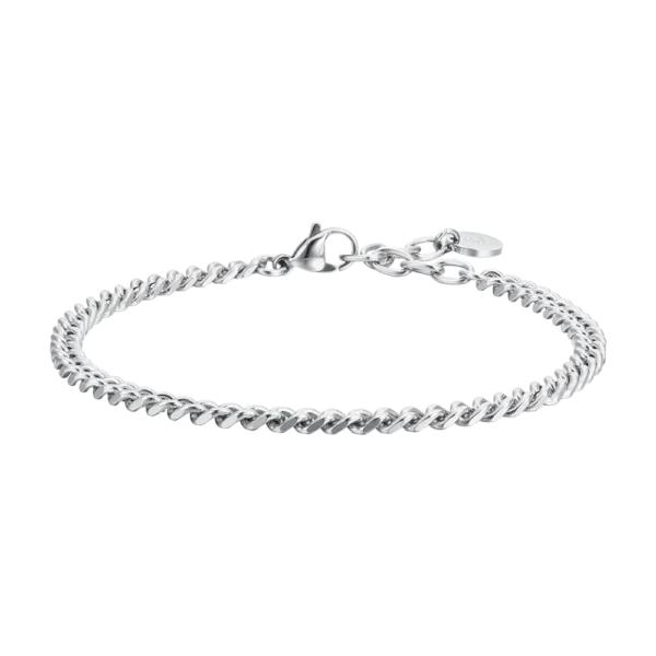 Luca Barra bracciale a catena semplice in acciaio