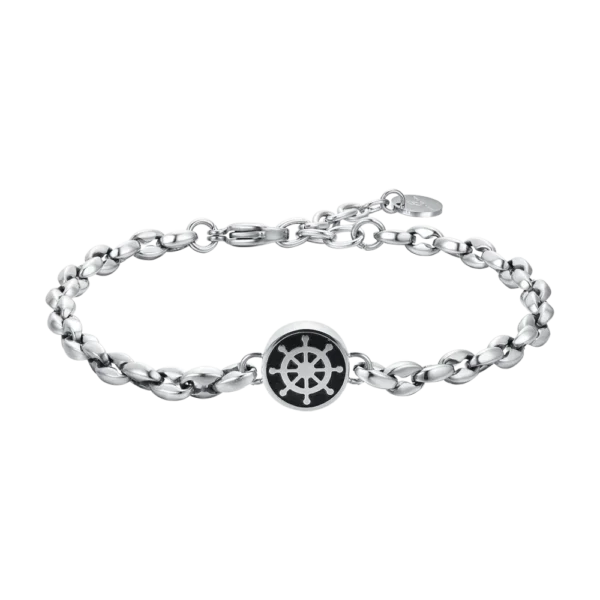 Luca Barra bracciale catena con timone