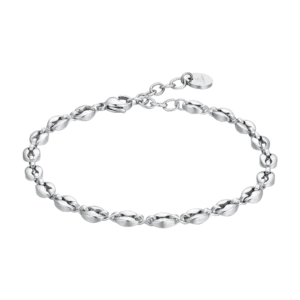 Luca Barra bracciale a catena semplice in acciaio