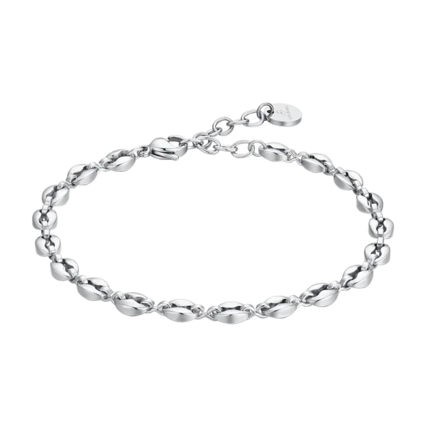 Luca Barra bracciale a catena semplice in acciaio