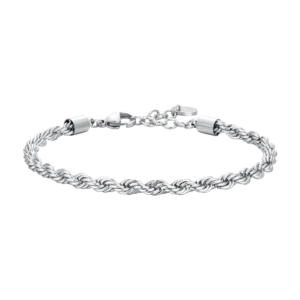 Luca Barra bracciale torcion in acciaio