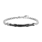Luca Barra bracciale catena con elementi ip black