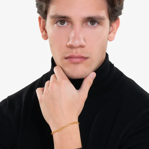 Luca Barra bracciali catena ip gold in acciaio