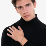 Luca Barra bracciale a catena semplice in acciaio