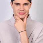 Luca Barra bracciale catena con elementi ip black neri