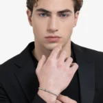 Luca Barra bracciale catena con elementi effetto vintage