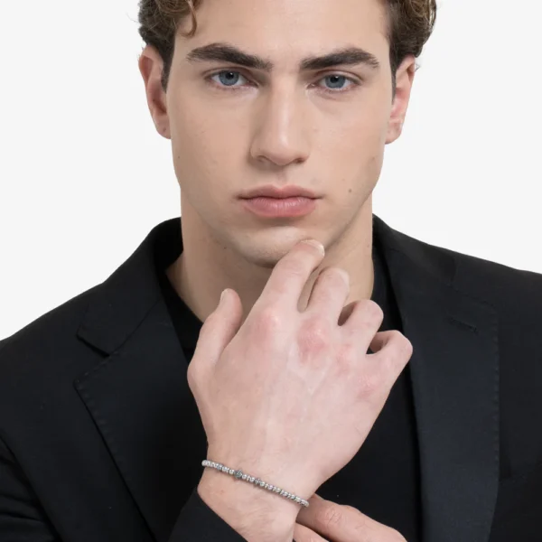 Luca Barra bracciale catena con elementi effetto vintage