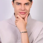 Luca Barra bracciale catena con elementi ip black