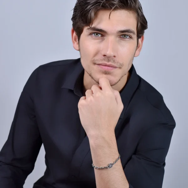 Luca Barra bracciale catena con timone