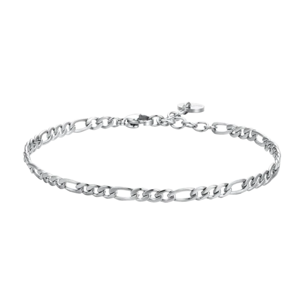 Luca Barra bracciale uono catena in acciaio