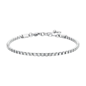 Luca Barra bracciale a catena semplice in acciaio