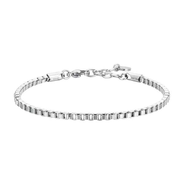 Luca Barra bracciale a catena semplice in acciaio