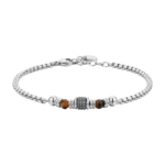 Luca Barra bracciali catena con pietre occhioditigre