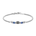 Luca Barra bracciale catena con sodalite blu