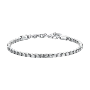 Luca Barra bracciale catena semplice in acciaio