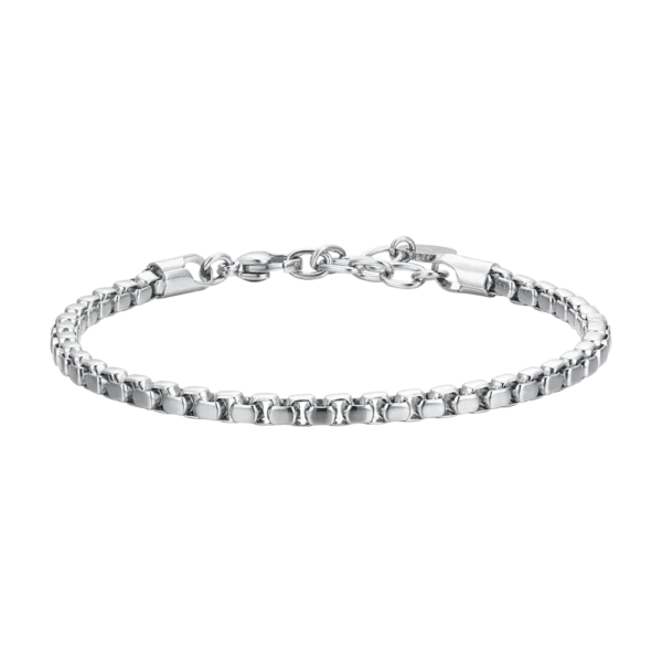 Luca Barra bracciale catena semplice in acciaio