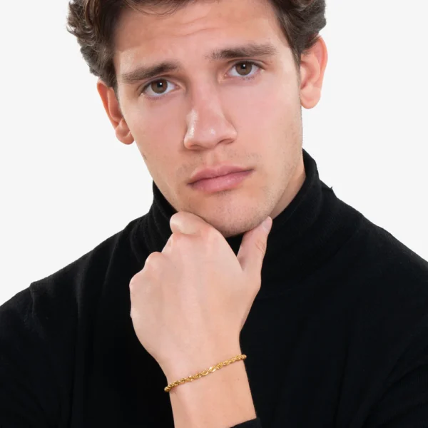 Luca Barra bracciali torcion ip gold in acciaio