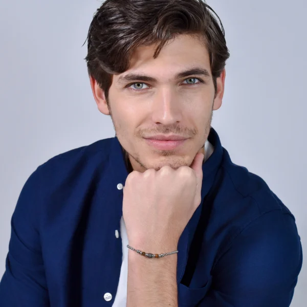 Luca Barra bracciali catena con pietre occhioditigre