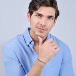 Luca Barra bracciale catena con sodalite blu