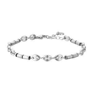 Luca Barra bracciale catena con ematite siver