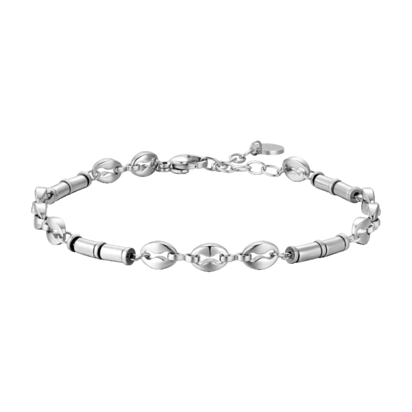 Luca Barra bracciale catena con ematite siver