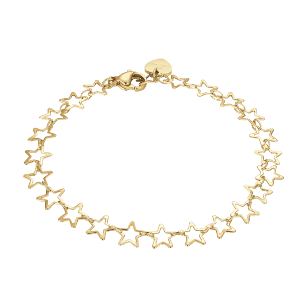 Luca Barra bracciale catena dorato con stelle