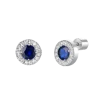 Luca Barra orecchini puntoluce con zirconi blu e bianchi