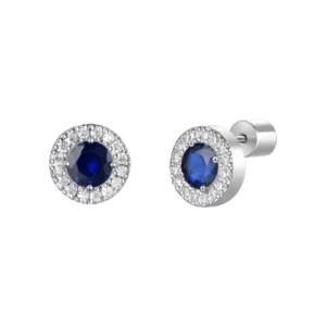 Luca Barra orecchini puntoluce con zirconi blu e bianchi