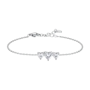 Luca Barra bracciale catena con cuore calamitato colore acciaio