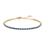 Luca Barra bracciale tennis donna con zirconi blu colore dorato