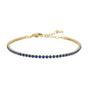 Luca Barra bracciale tennis donna con zirconi blu colore dorato