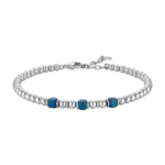 Luca Barra bracciale sfere con ematite blu