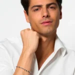 Luca Barra bracciale catena con ematite siver