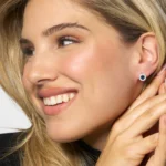 Luca Barra orecchini puntoluce con zirconi blu e bianchi