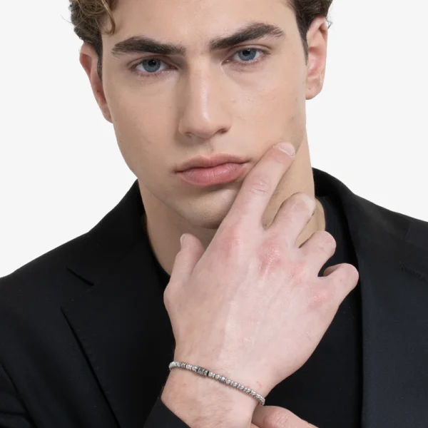 Luca Barra bracciale catena con elementi effetto vintage