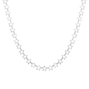 Luca Barra collana donna con stelle colore acciaio